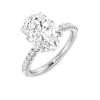 9ct White Gold Oval Lab Grown Diamond Ring 1