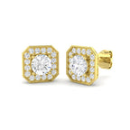 9ct Yellow Gold Round Lab Grown Diamond Earrings 1