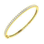 9ct Yellow Gold Round Lab Grown Diamond Bangle 1