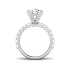 9ct White Gold Emerald Cut Lab Grown Diamond Ring 2