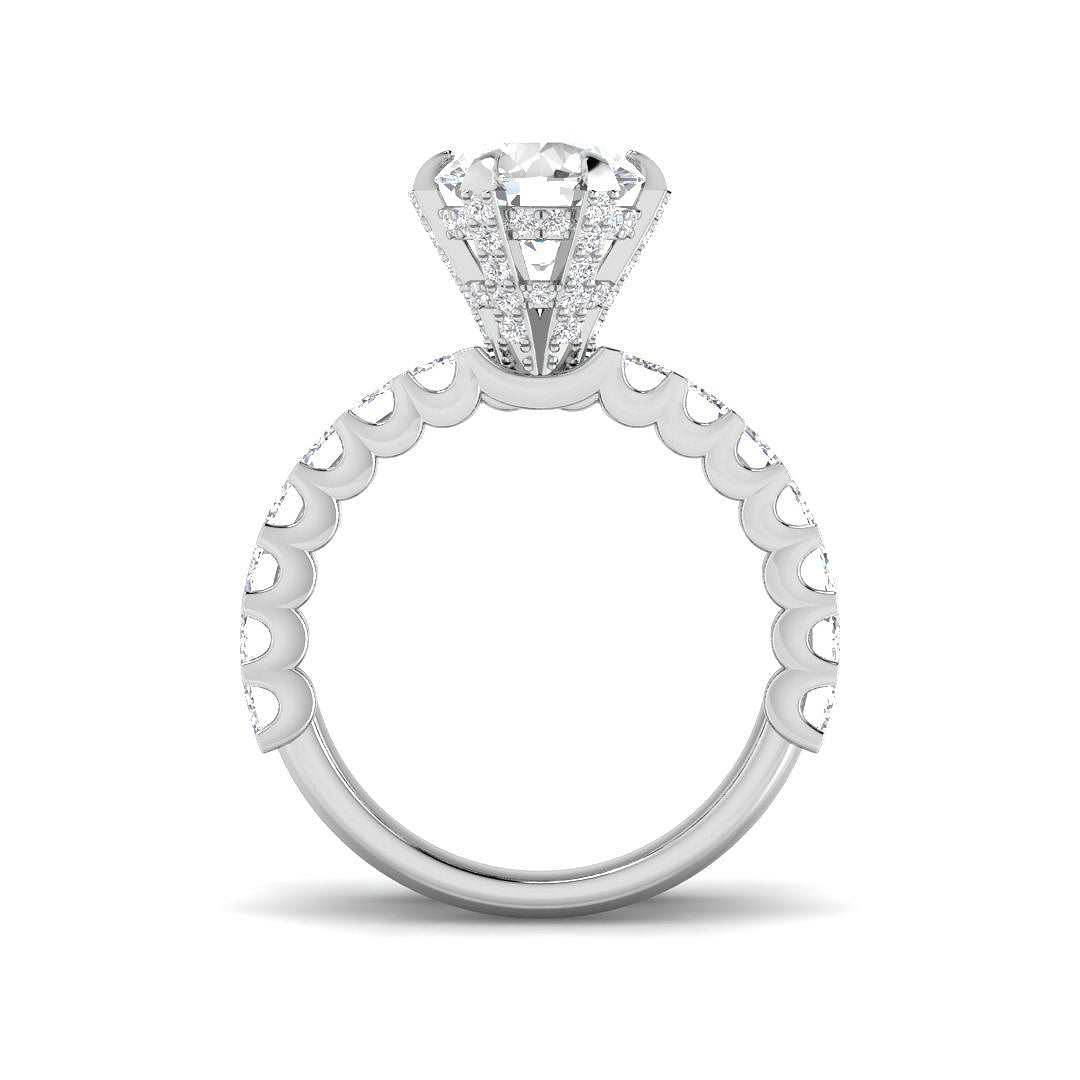 9ct White Gold Emerald Cut Lab Grown Diamond Ring 2
