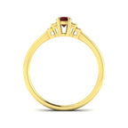 9ct Yellow Gold Oval Ruby and Diamond Ring 2