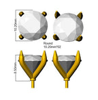 9ct White Gold Round Lab Grown Diamond Earrings 2