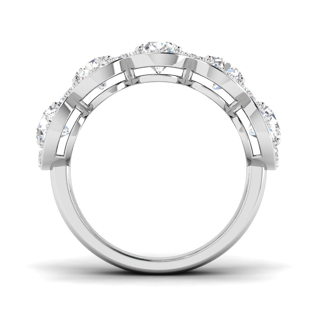 9ct White Gold Round Lab Grown Diamond Ring 2