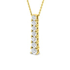 9ct Yellow Gold Round Lab Grown Diamond Pendant 1