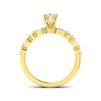 9ct Yellow Gold Marquise Lab Grown Diamond Ring 2