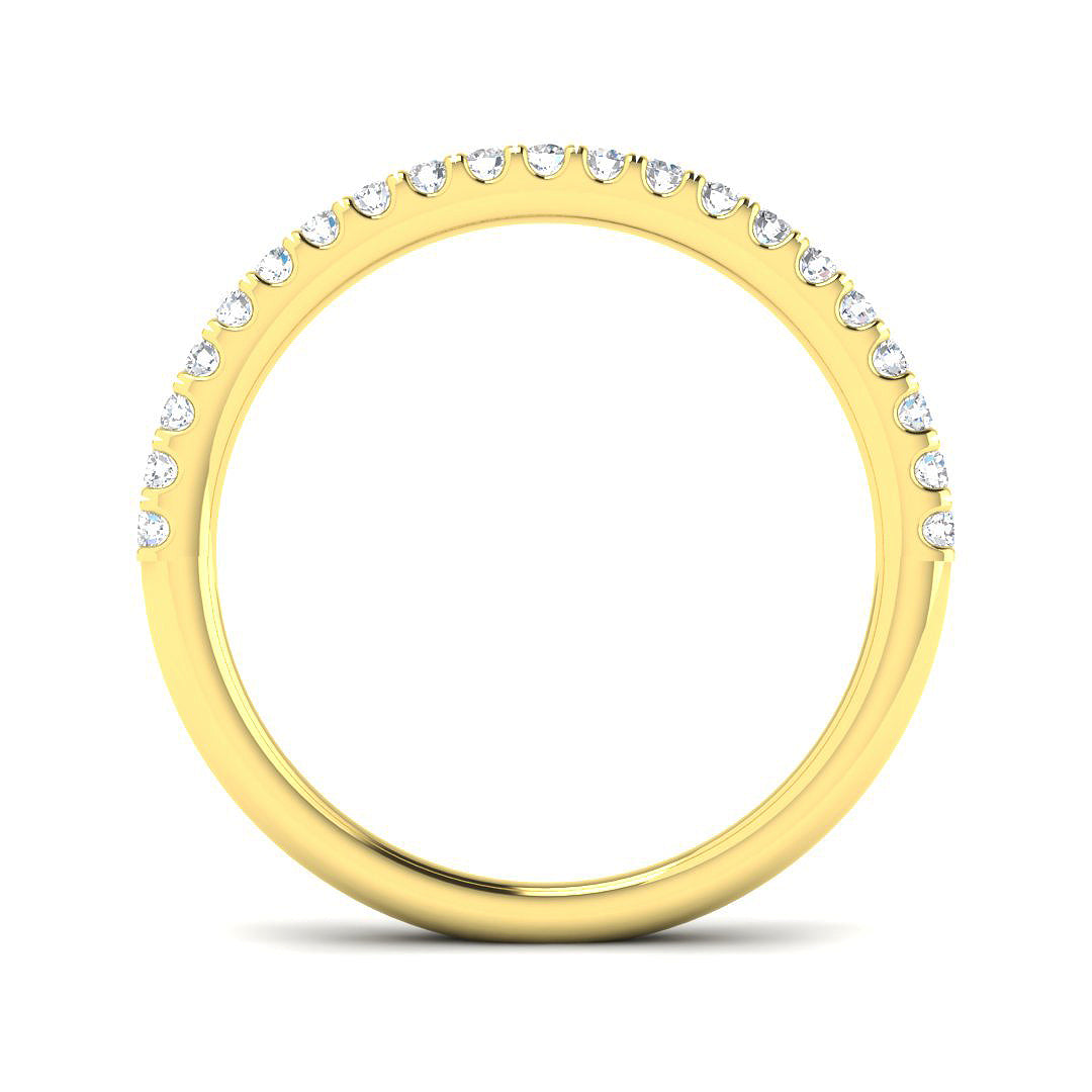 9ct Yellow Gold Round Lab Grown Diamond Ring 2