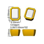 9ct Yellow Gold Emerald Cut Lab Grown Diamond Earrings 2