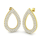 9ct Yellow Gold Round Lab Grown Diamond Earrings 1
