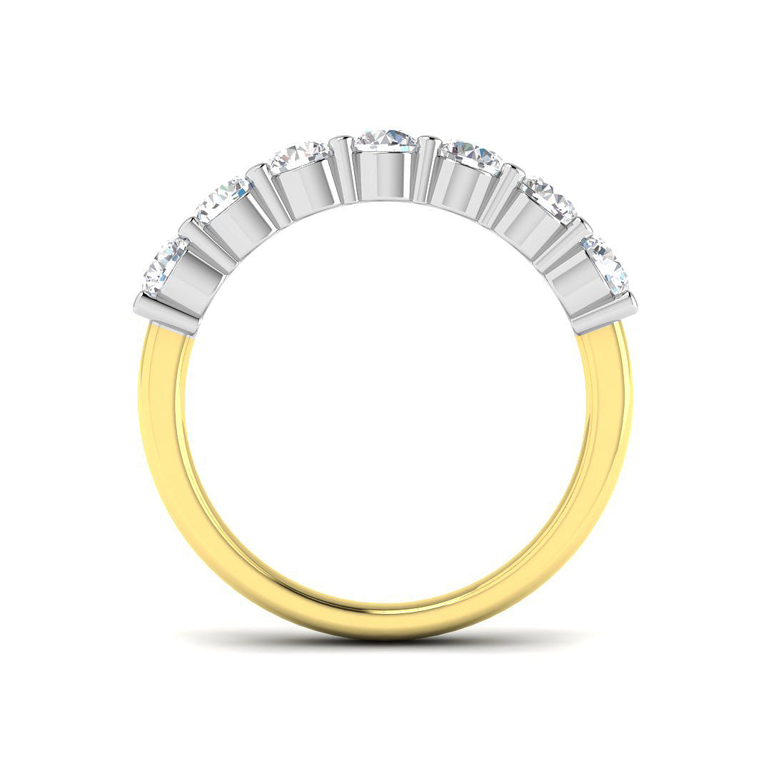 9ct Two Tone Round Lab Grown Diamond Ring 2