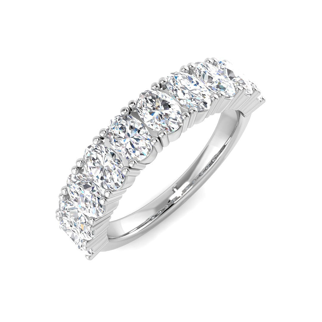 9ct White Gold Oval Lab Grown Diamond Ring 1