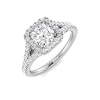 9ct White Gold Round Lab Grown Diamond Ring 1