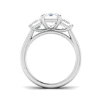 Platinum Emerald Cut Lab Grown Diamond Ring 2