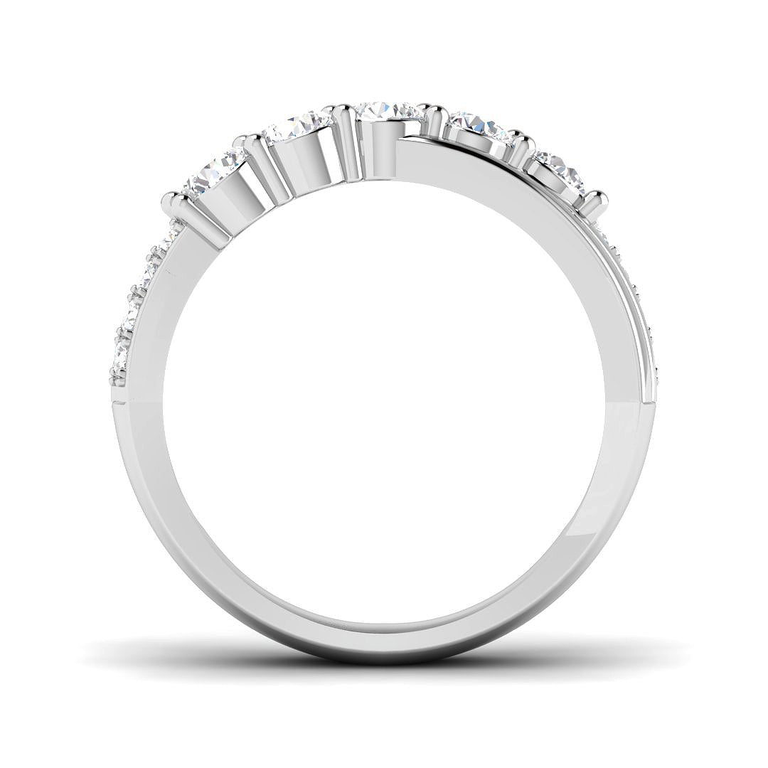 9ct White Gold Round Lab Grown Diamond Ring 2