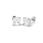9ct White Gold Asscher Cut Lab Grown Diamond Earrings 1