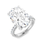 9ct White Gold Oval Lab Grown Diamond Ring 1