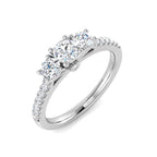 9ct White Gold Round Lab Grown Diamond Ring 1