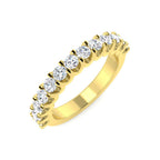 18ct Yellow Gold Round Lab Grown Diamond Ring 1