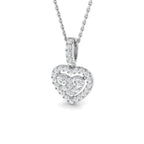 9ct White Gold Round Lab Grown Diamond Pendant 1