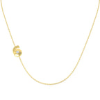 9ct Yellow Gold Round Lab Grown Diamond Necklace 1