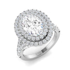 9ct White Gold Oval Lab Grown Diamond Ring 1