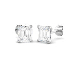 9ct White Gold Radiant Lab Grown Diamond Earrings 1