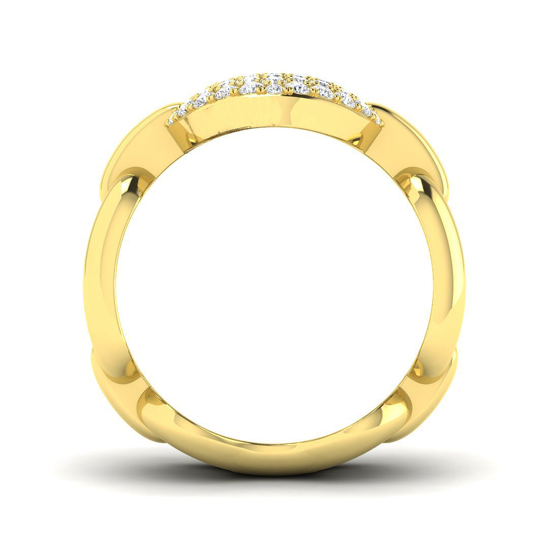 9ct Yellow Gold Round Lab Grown Diamond Ring 2