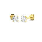 9ct Yellow Gold Round Lab Grown Diamond Earrings 1