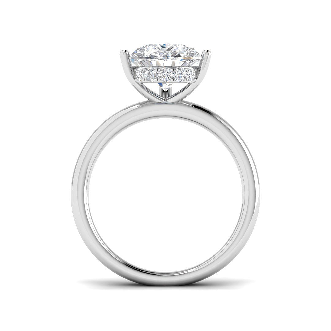 9ct White Gold Pear Lab Grown Diamond Ring 2
