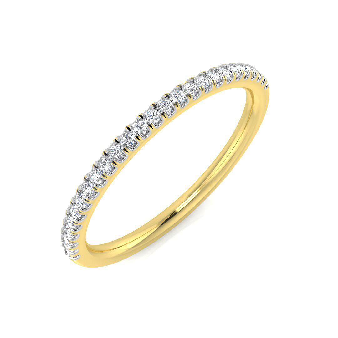 9ct Yellow Gold Round Diamond Ring 1