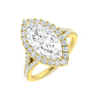 9ct Yellow Gold Marquise Lab Grown Diamond Ring 1