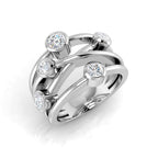 9ct White Gold Round Lab Grown Diamond Ring 1