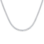 9ct White Gold Round Lab Grown Diamond Necklace 1