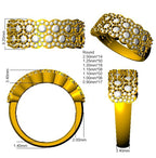 9ct Yellow Gold Round Lab Grown Diamond Ring 3