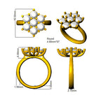 9ct Two Tone Round Lab Grown Diamond Ring 2