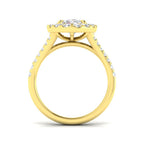 18ct Yellow Gold Oval Lab Grown Diamond Ring 2