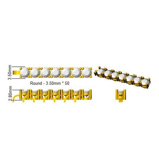9ct White Gold Round Lab Grown Diamond Bracelet 2