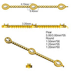 9ct Yellow Gold Pear Lab Grown Diamond Bracelet 2