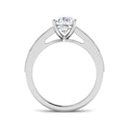 9ct White Gold Baguette and Oval Lab Grown Diamond Ring 2
