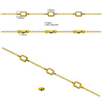 9ct Yellow Gold Emerald Cut Lab Grown Diamond Bracelet 2