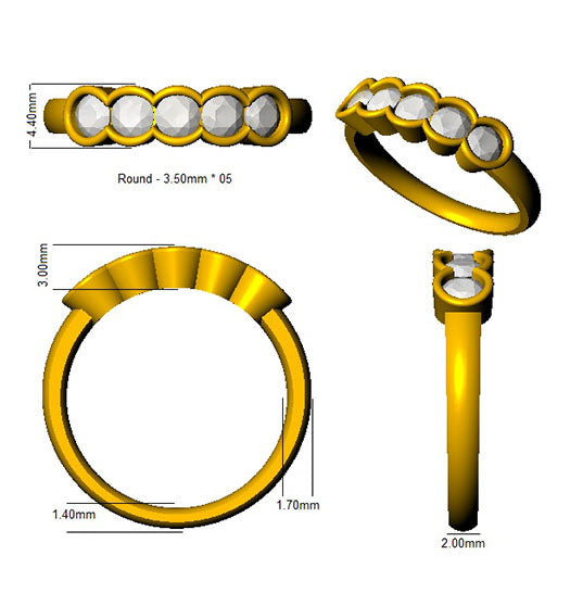 Platinum Round Lab Grown Diamond Ring 2