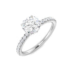 9ct White Gold Round Lab Grown Diamond Ring 1