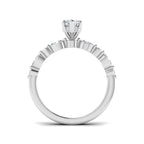 9ct White Gold Marquise Lab Grown Diamond Ring 2
