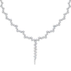 9ct White Gold Round Lab Grown Diamond Necklace 1