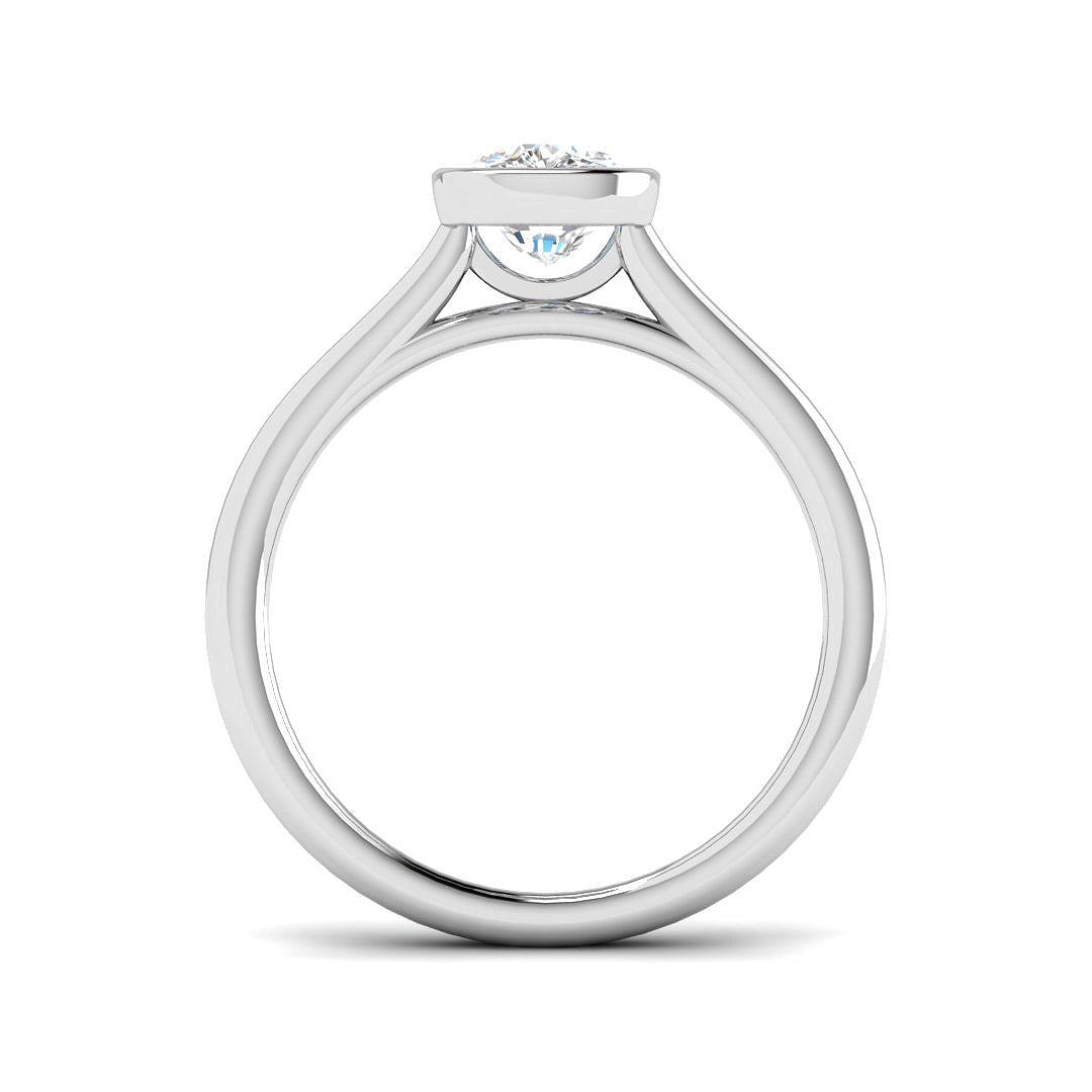 Platinum Cushion Lab Grown Diamond Ring 2