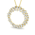 9ct Yellow Gold Round Lab Grown Diamond Pendant 1