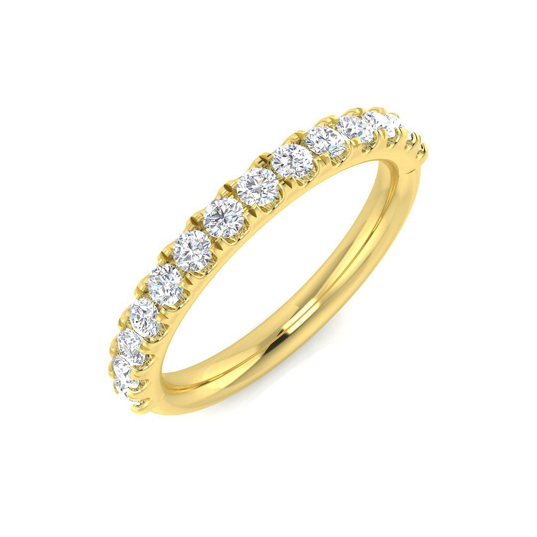 18ct Yellow Gold Round Lab Grown Diamond Ring 1