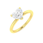 9ct Yellow Gold Heart Lab Grown Diamond Ring 1