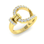 9ct Yellow Gold Round Lab Grown Diamond Ring 1