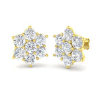 9ct Yellow Gold Round Lab Grown Diamond Earrings 1